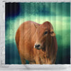 Boran cattle (cow) Print Shower Curtain