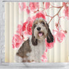 Petit Basset Griffon Vendeen Print Shower Curtains