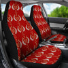 Fish Patterns On Red Print Car Seat Covers