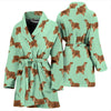 Lovely Cocker Spaniel Dog Pattern Print Women's Bath Robe