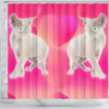 Devon Rex Cat Print Shower Curtain