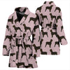 Boykin Spaniel Dog Floral Print Women's Bath Robe