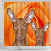 Pharaoh Hound Dog Print Shower Curtains