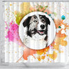 Colorful Aidi Dog Print Shower Curtain