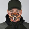 Boxer Dog On Pink Print Face Mask