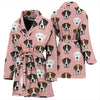 Boxer Dog Pattern Print Women's Bath Robe