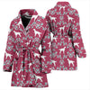 Irish Setter Dog Floral Pattern Print Women's Bath Robe