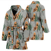 Bloodhound dog Print Women's Bath Robe