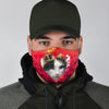 Japanese Bobtail On Heart Print Face Mask