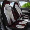 Great Pyrenees Dog With Red Dots Print Car Seat Coves