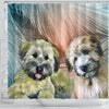 Soft Coated Wheaten Terrier Print Shower Curtains