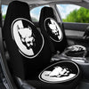 Pit Bull Dog On Black Print Car Seat Covers