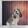 Cute Petit Basset Griffon Vendeen Print Shower Curtains