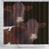 Cute Pinzgauer cattle (Cow) Print Shower Curtain