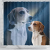 English Foxhound Print Shower Curtains