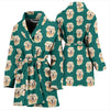 Golden Retriever Dog Pattern Print Women's Bath Robe