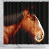 Shire Horse Print Shower Curtains