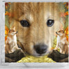 Shiba Inu Dog Print Shower Curtains