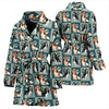 Caveliar King Charles Spaniel Dog Pattern Print Women's Bath Robe