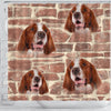 Irish Red And White Setter Print Shower CurtainFree Shiping