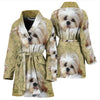 Shih Tzu Print Women's Bath Robe