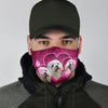 Cute Maltese Dog Print Face Mask