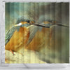 Kingisher Bird Art Print Shower Curtains