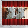 Hereford Cattle (Cow) Print Shower Curtain