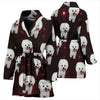 Bichon Frise Dog Print Women's Bath Robe