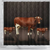 Amazing Maine Anjou Cattle (Cow) Print Shower Curtain