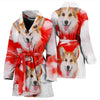 Pembroke Welsh Corgi Print Women's Bath Robe