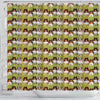 Shetland Sheepdog Pattern Print Shower Curtains