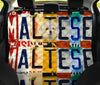 Maltese Dog License Plate Print Pet Seat covers