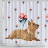 Australian Terrier Print Shower Curtain