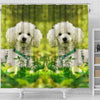 Cute Poodle Dog Print Shower Curtains
