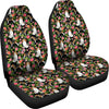 Beagle Dog Floral Print Car Seat Covers