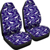 German Shepherd Dog Floral Print Car Seat Covers