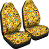 Pitbull Dog Smiley Print Car Seat Covers