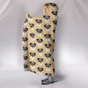 Miniature Schnauzer Pattern Print Hooded Blanket