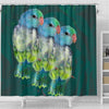 Parrotlets Parrot Print Shower Curtains