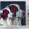 Brittany Dog Art Print Shower Curtains