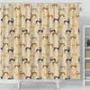 Greyhound Dog Pattern Print Shower Curtains