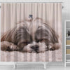 Cute Shih Tzu Dog Print Shower Curtains