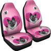 Norwegian Elkhound Dog In heart Print Car Seat Covers