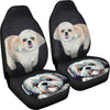 Cute Shih Tzu Dog Print Car Seat Covers