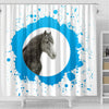 Friesian horse Print Shower Curtain