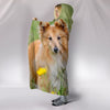 Shetland Sheepdog Art Print Hooded Blanket