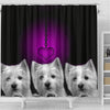 West Highland White Terrier (Westie) Print Shower Curtain