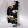 Kissing Gourami Fish Print Hooded Blanket