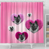 Norwegian Elkhound Print Shower Curtain